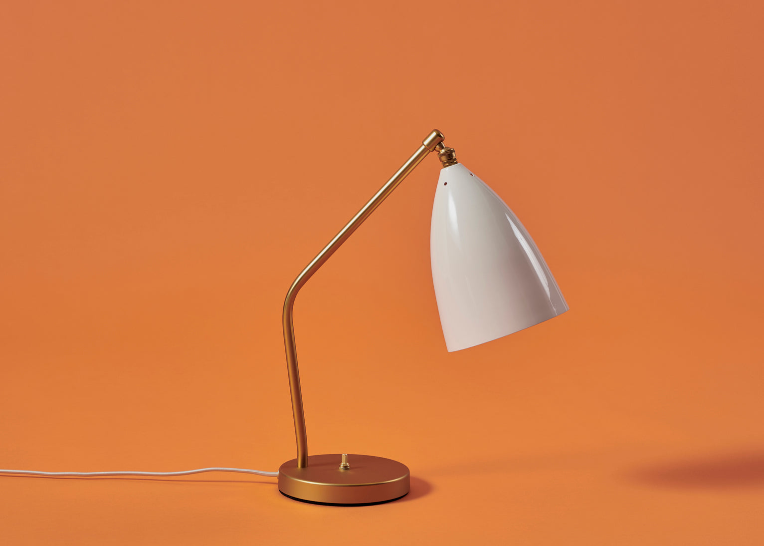 Table lamp GRÄSHOPPA gray shade with gold base