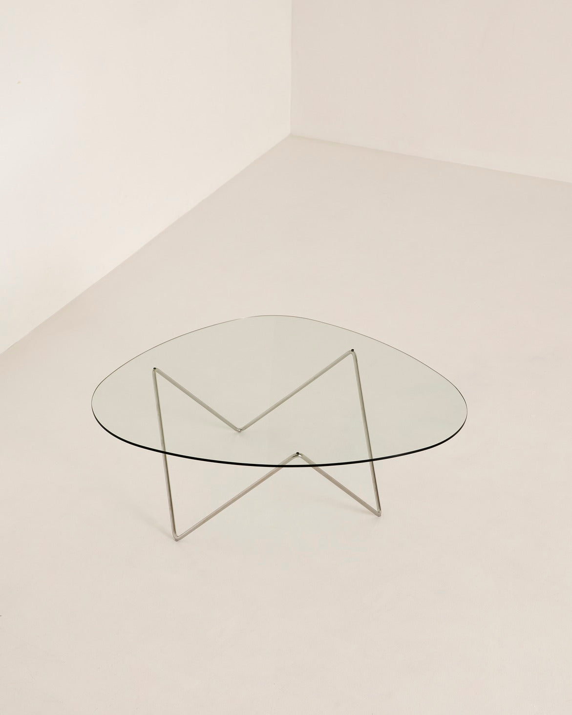 PEDRERA coffee table glass with black base