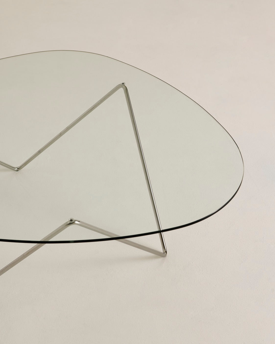 PEDRERA coffee table glass with black base