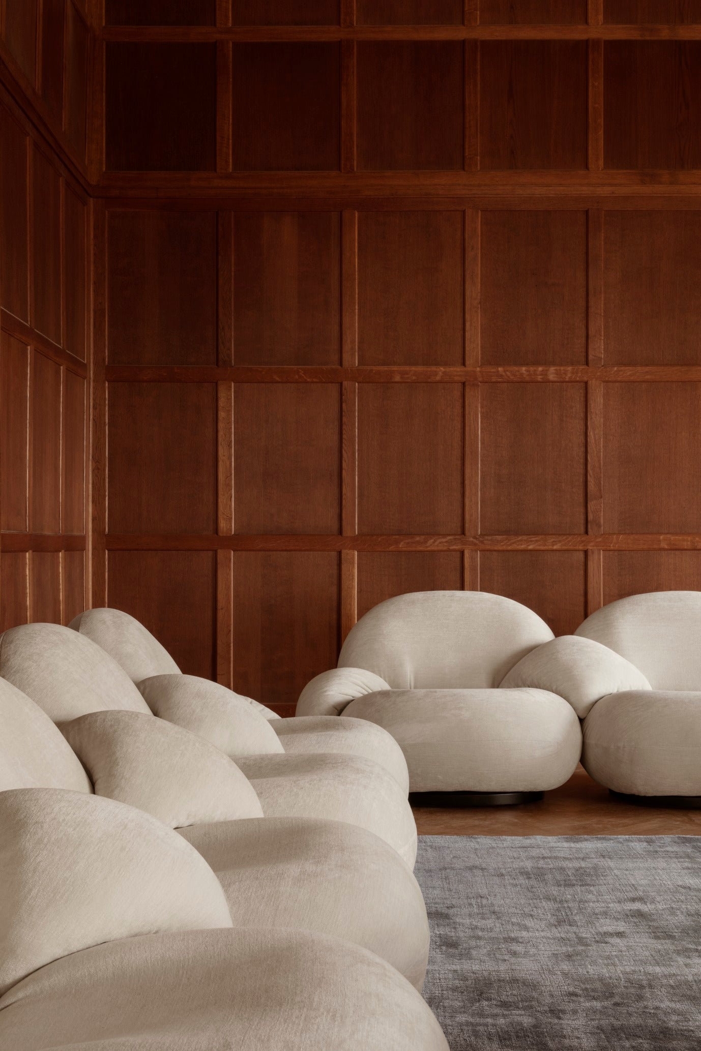 Sofa 3-Sitzer PACHA mit schwarzem Gestell