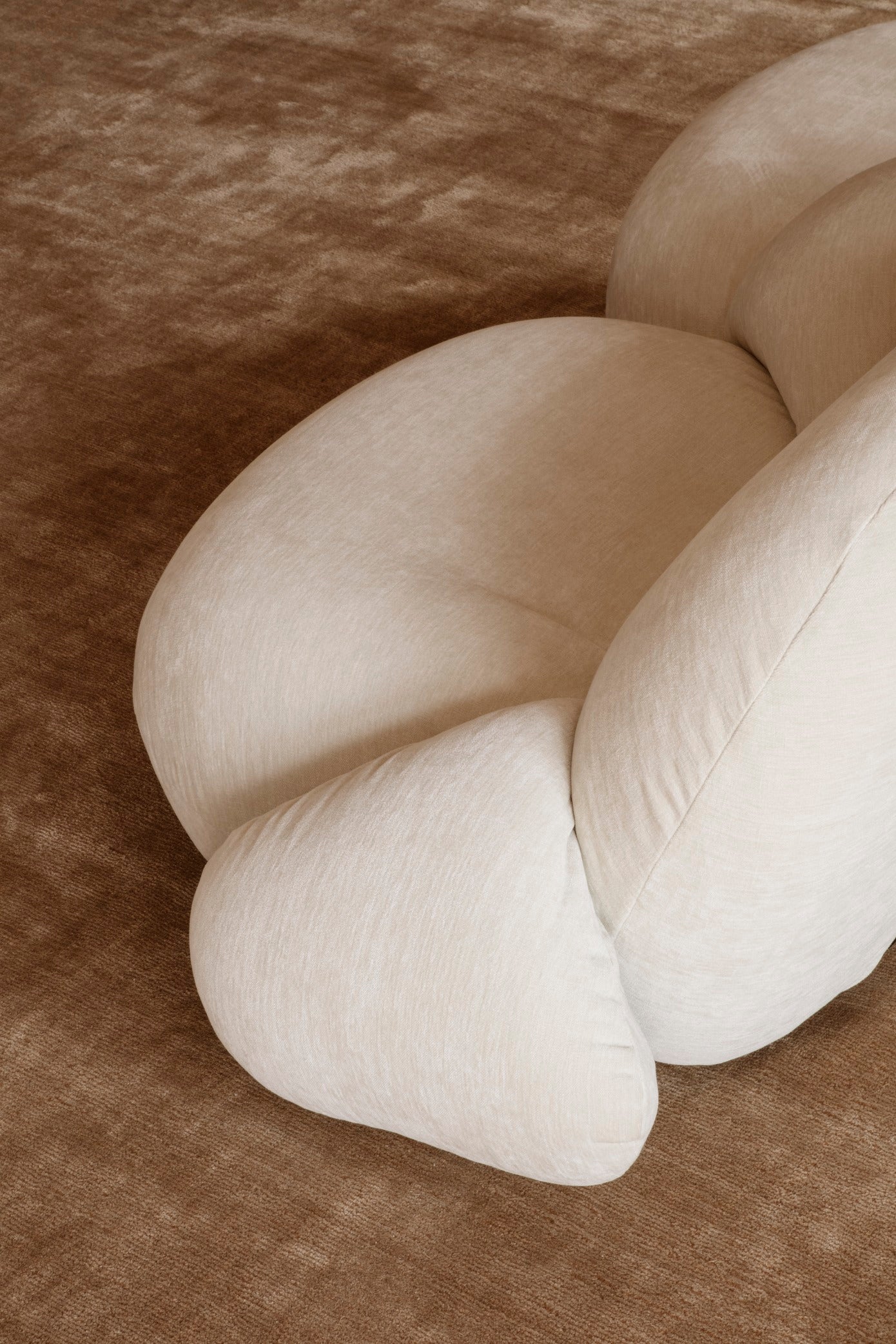 Sofa 3-Sitzer PACHA mit schwarzem Gestell