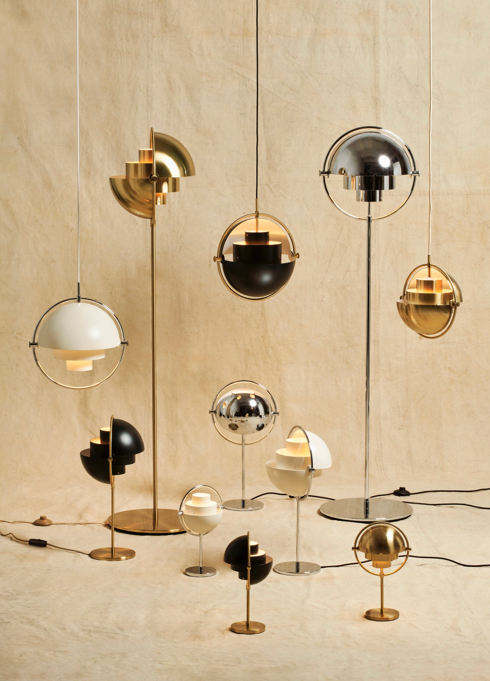MULTI-LITE chrome table lamp