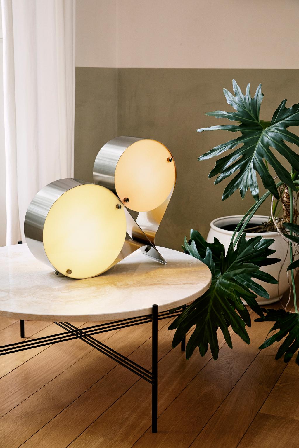 COPPIA Tischleuchte Creme mit Olive