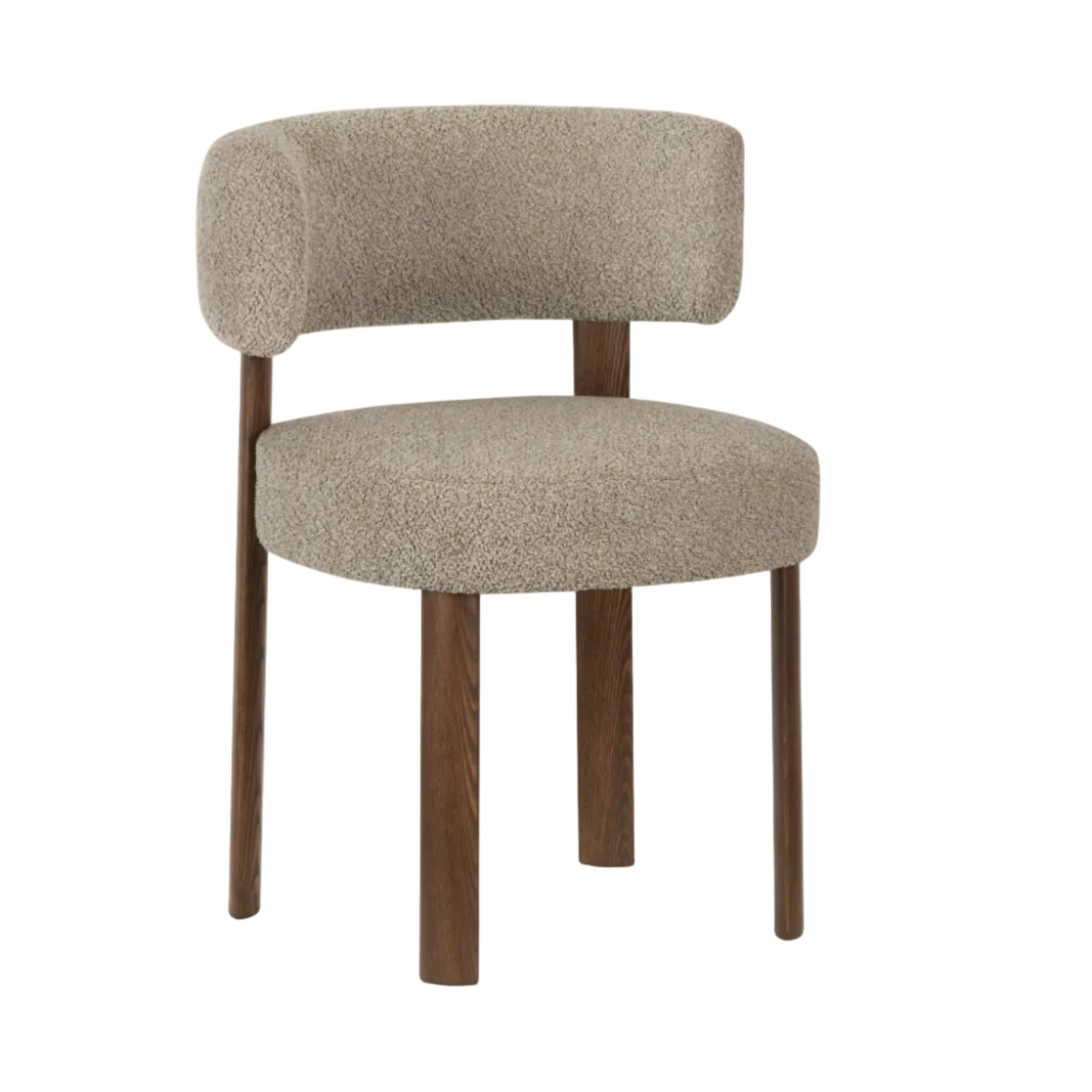 Upholstered GLEN Chair with Wooden Base