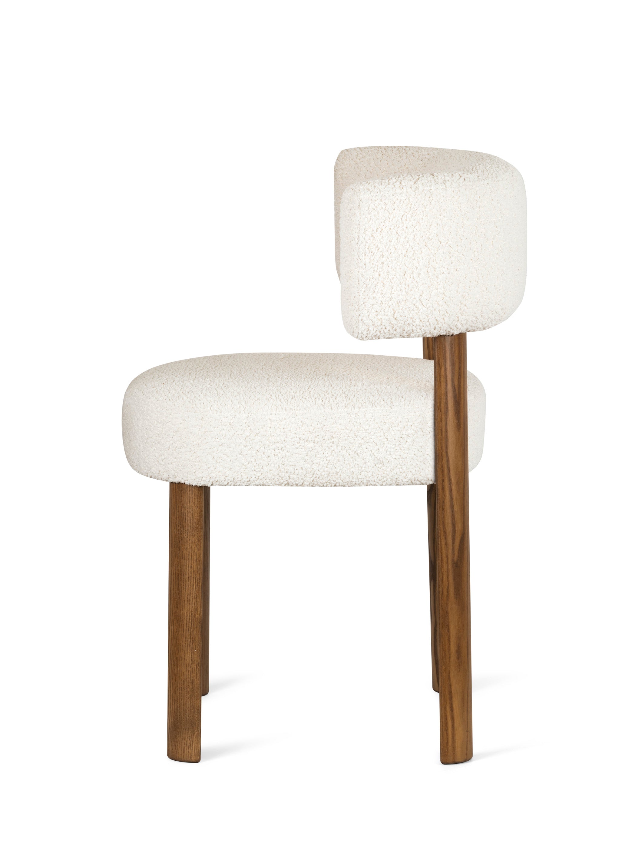 Upholstered GLEN Chair with Wooden Base