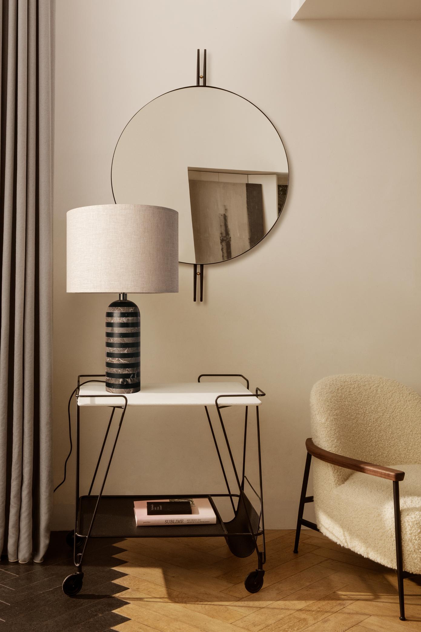 GRAVITY Table Lamp White Marble