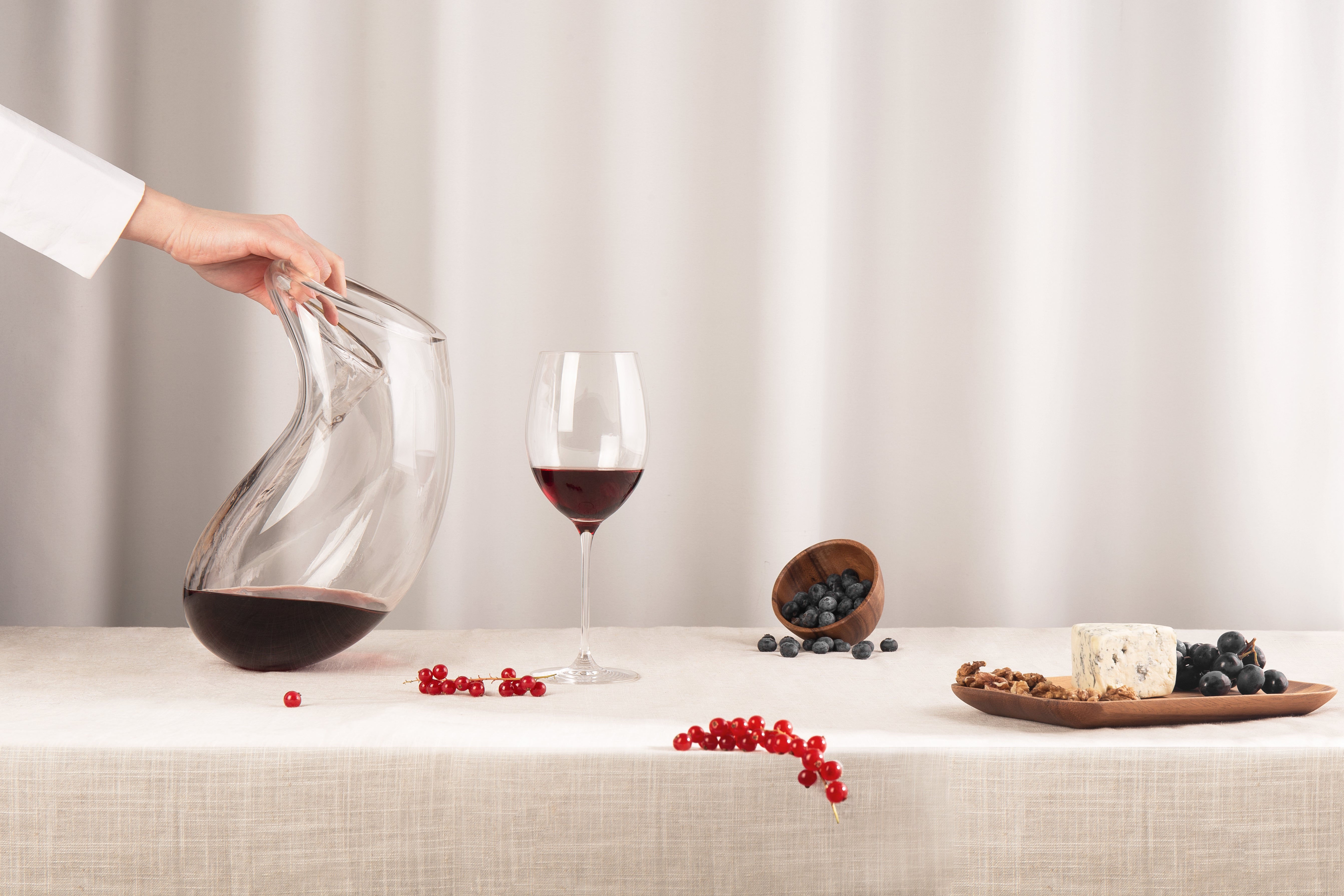 Vase GUTTA BOON grau mit Schwarz