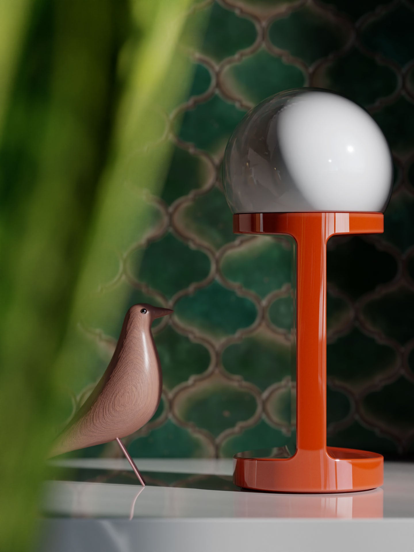 HABEA cream ceramic table lamp