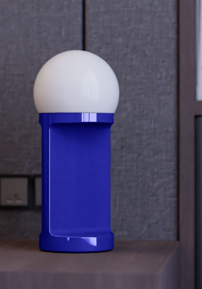 HABEA cobalt ceramic table lamp