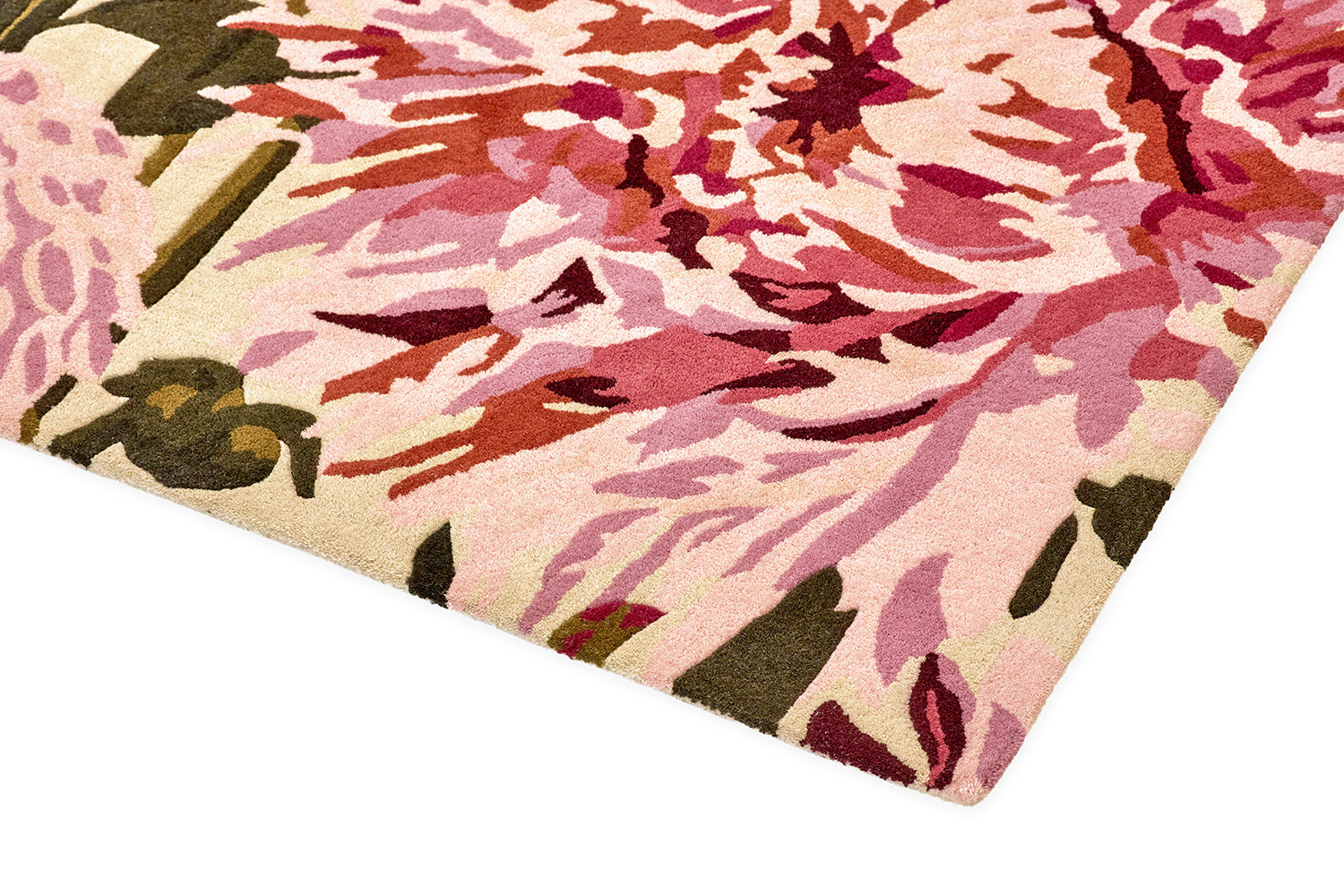 Dahlia Fuchsia Palm rug pink-green