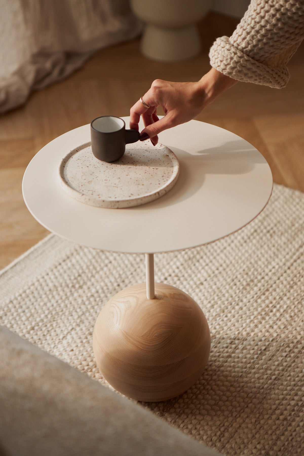 Kaffeetisch AN SU Holz und Stahl