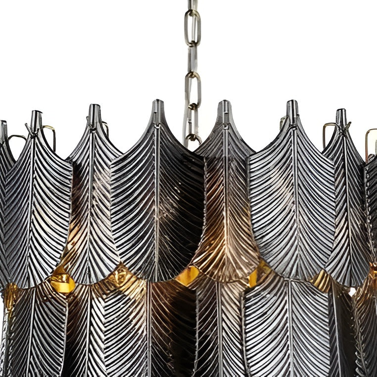 BLACK GLASS CHANDELIER DIVINE