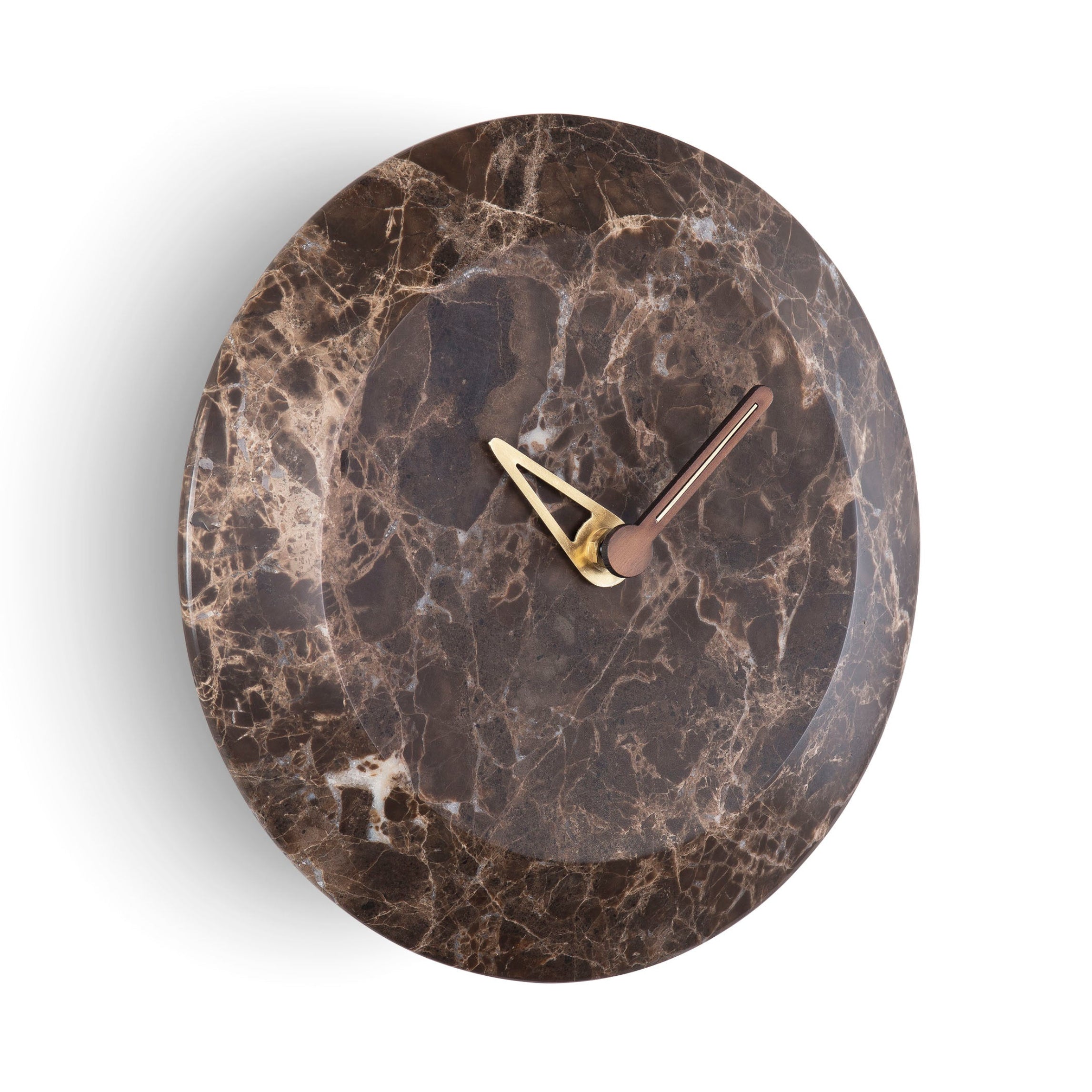 Wanduhr BARI brauner Marmor