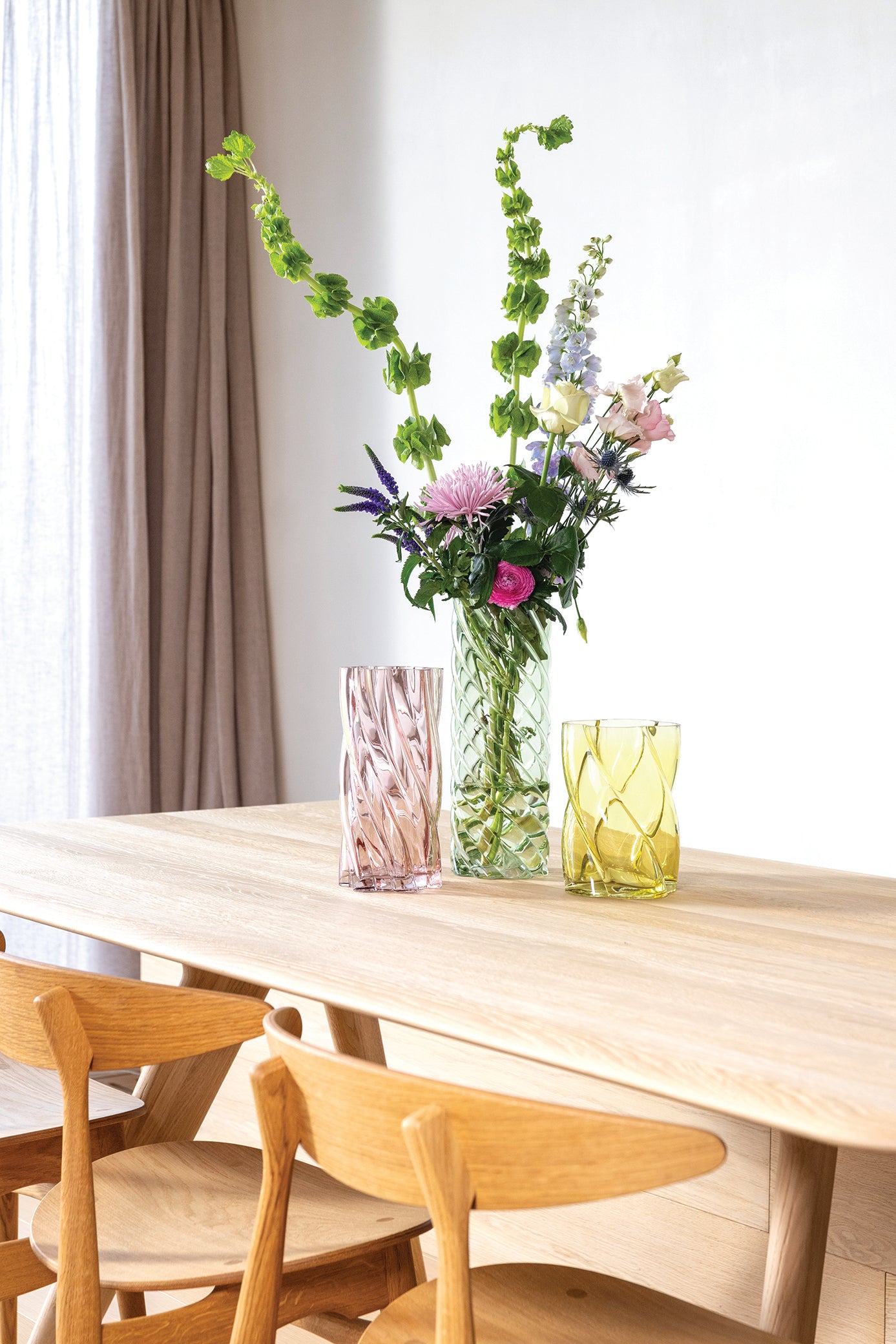 MARSHMALLOW Vase pink glass