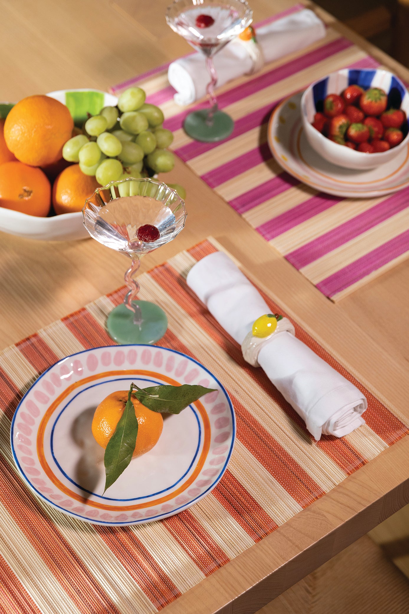 Frühstücksteller-Set BOAVISTA bunte Porzellan