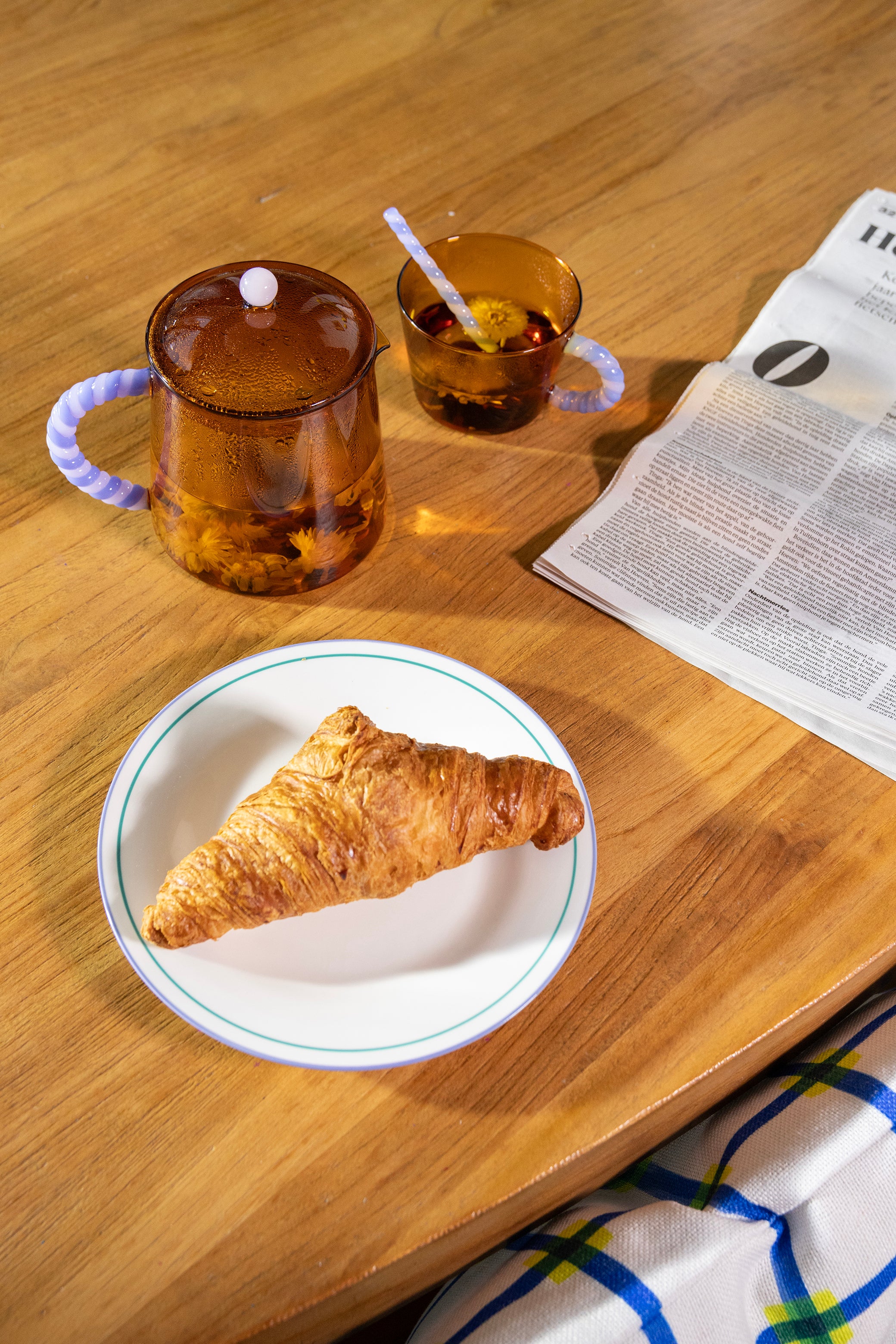 Set von Löffeln DUET bernsteinfarben mit lila