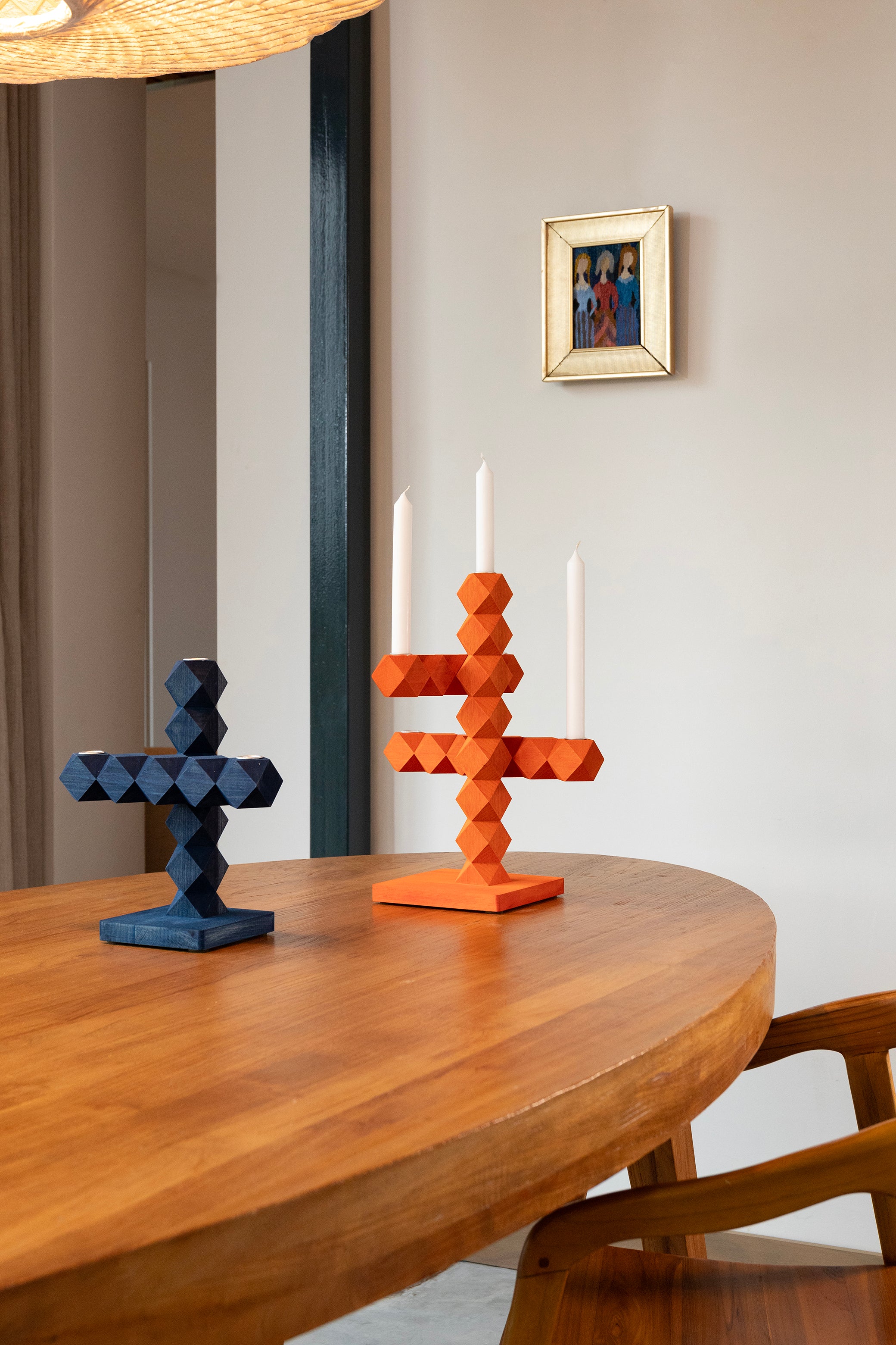 CLEAN CUT Candle Holder Orange