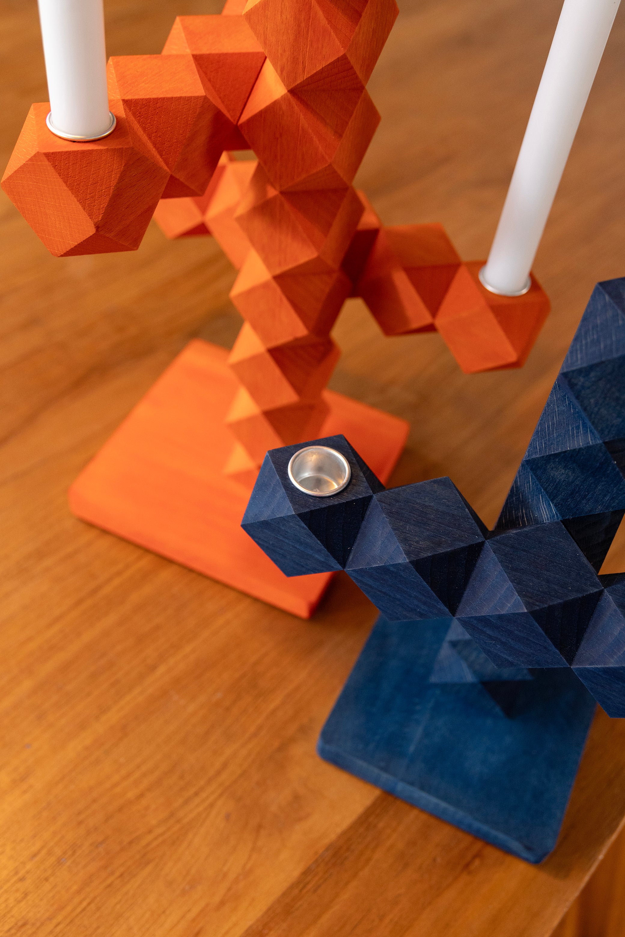 CLEAN CUT Candle Holder Orange