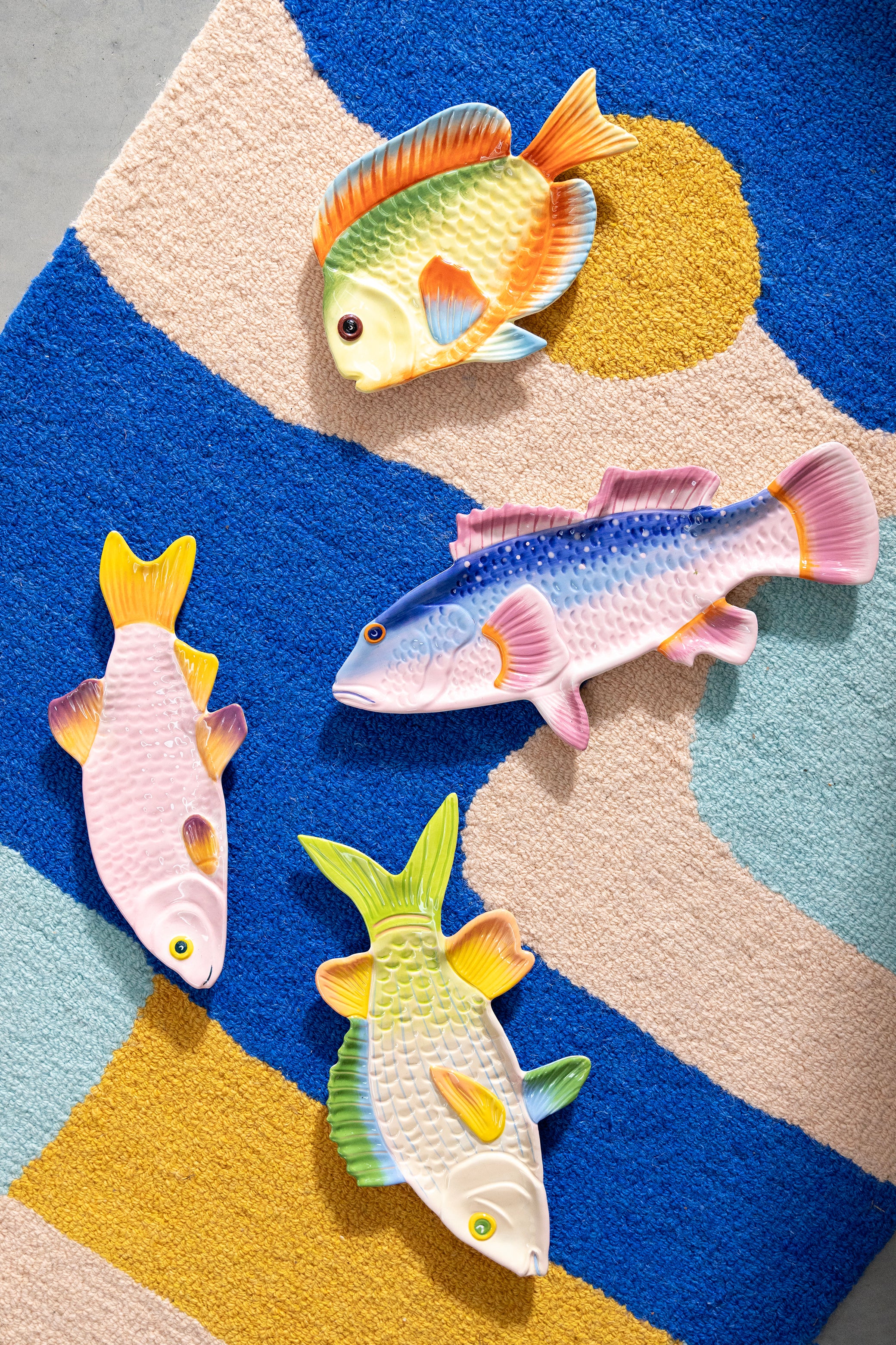 Rainbow Fish Plate Colorful