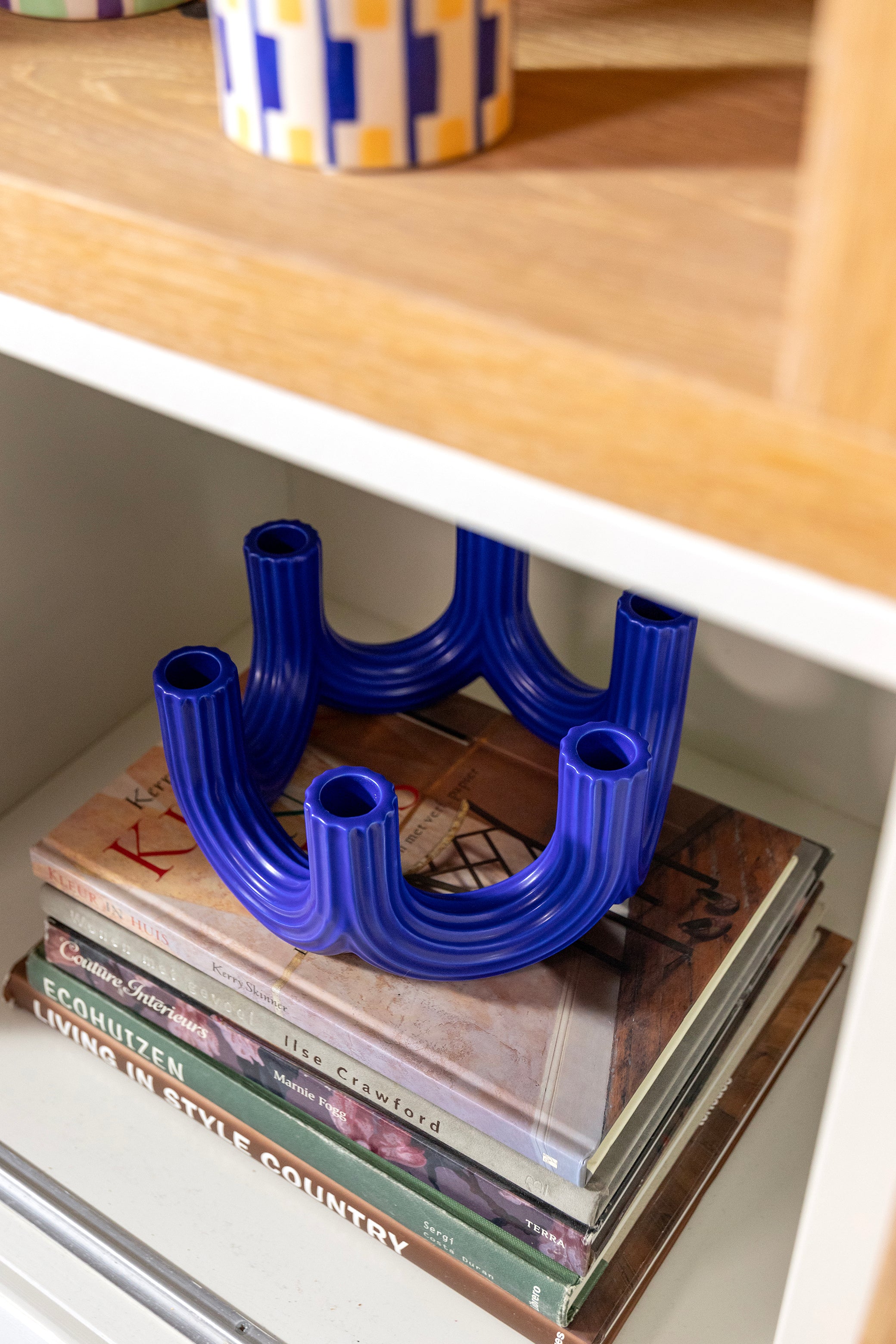 Sechsgliedriger Kerzenhalter CHURROS blau
