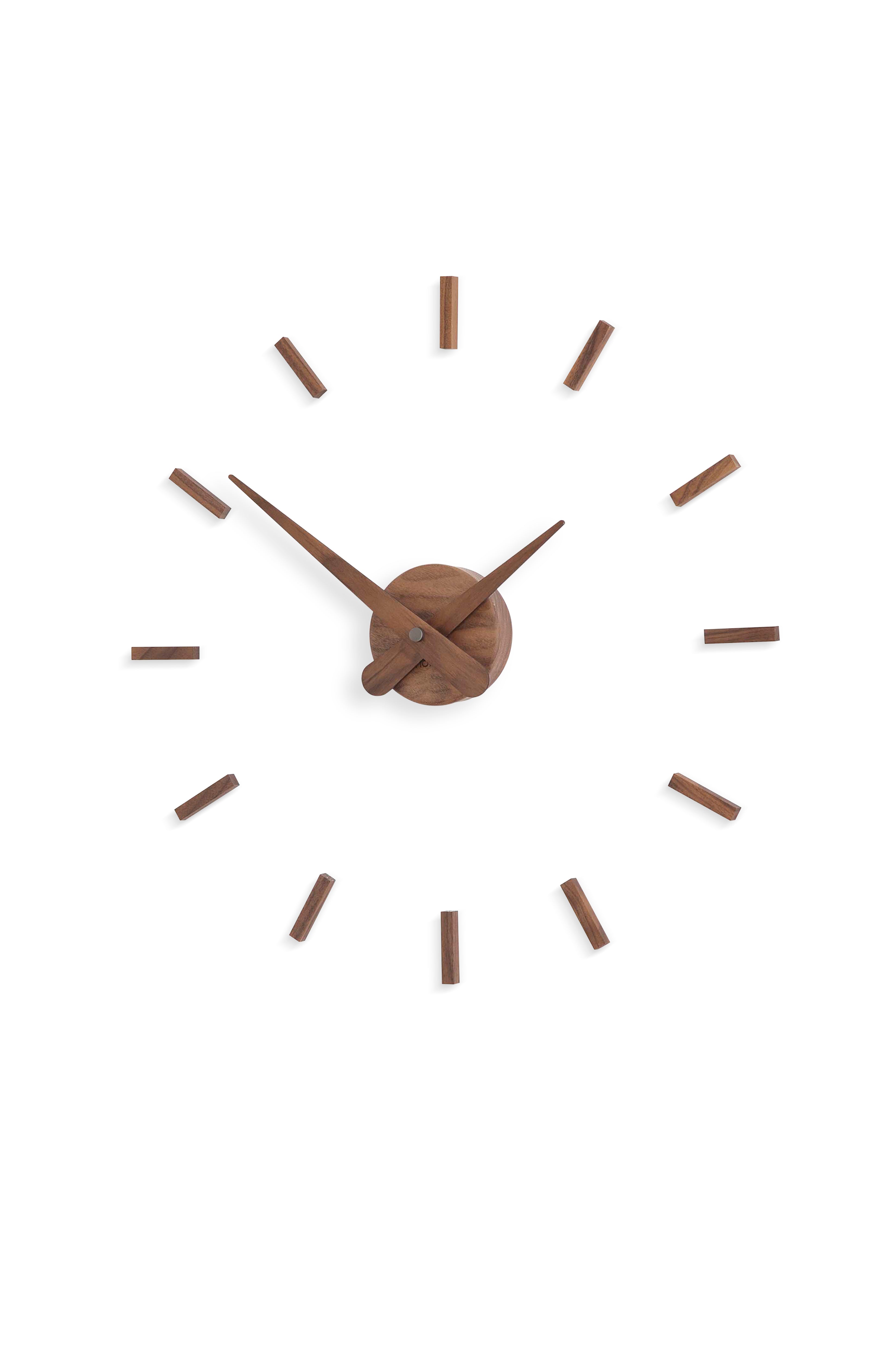 SUNSET wall clock walnut wood