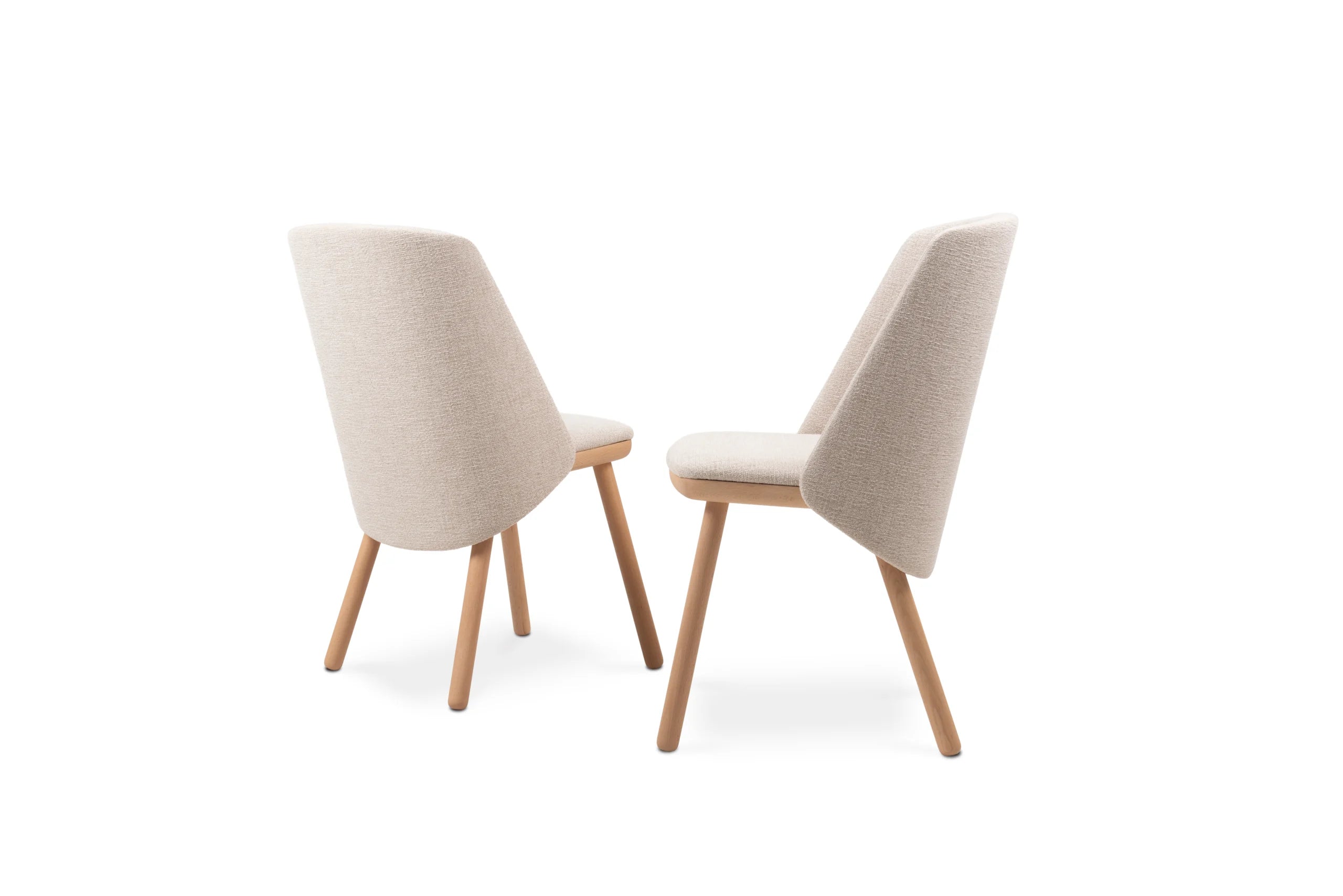 IKKOKU Chair upholstered with wooden base