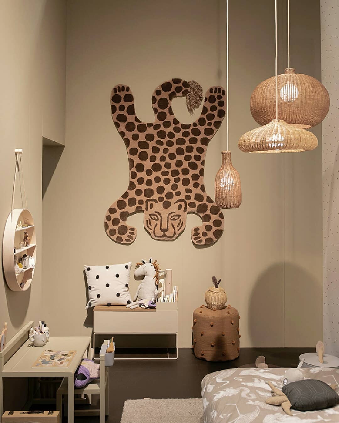 SAFARI LEOPARD brown rug