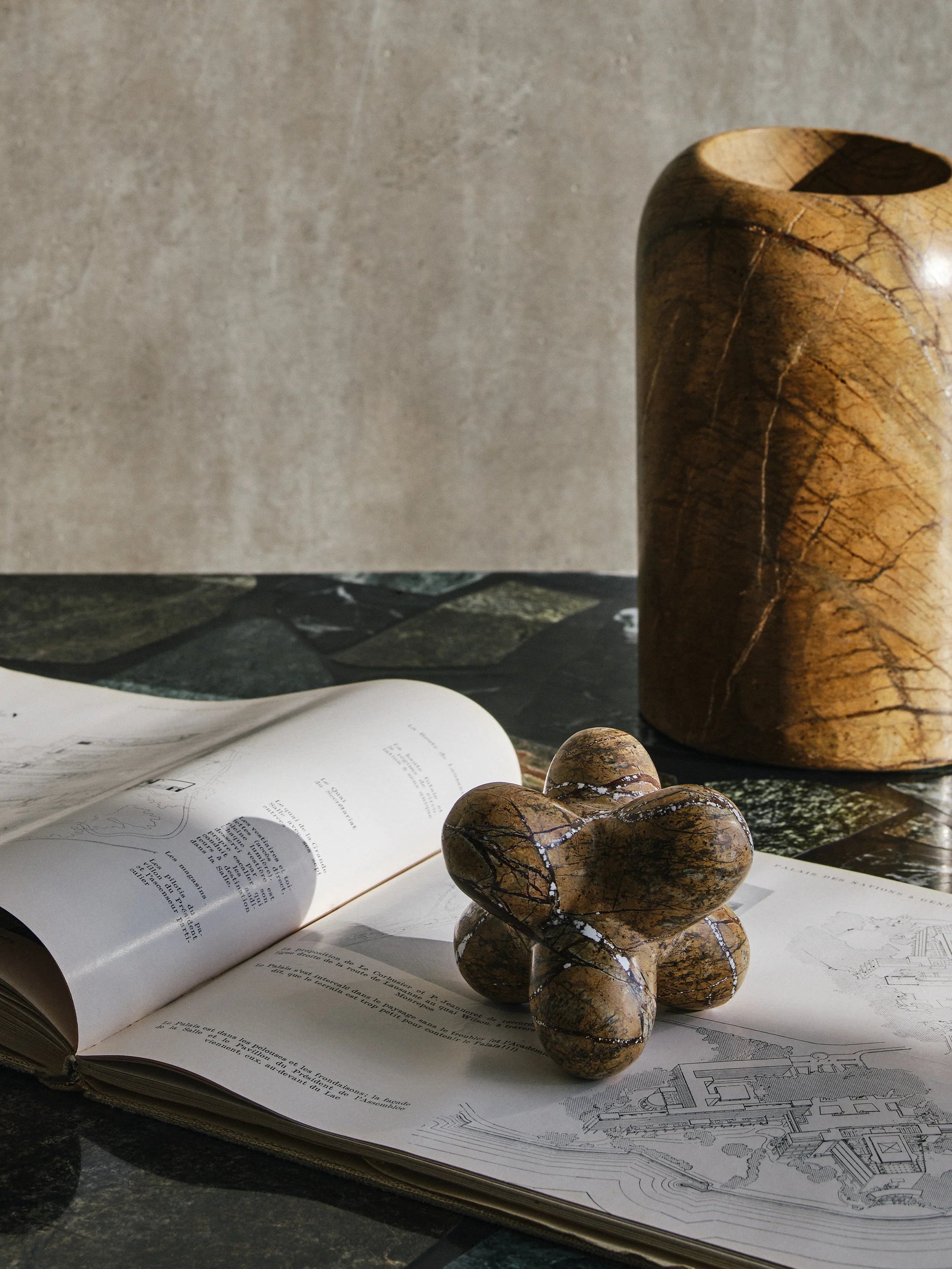JACK Decoration in Forest Brown Marble