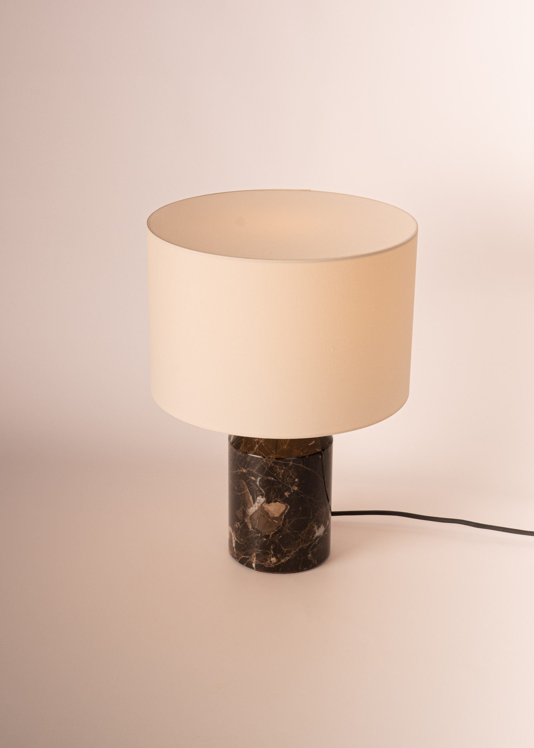 Table lamp JOSEF brown marble