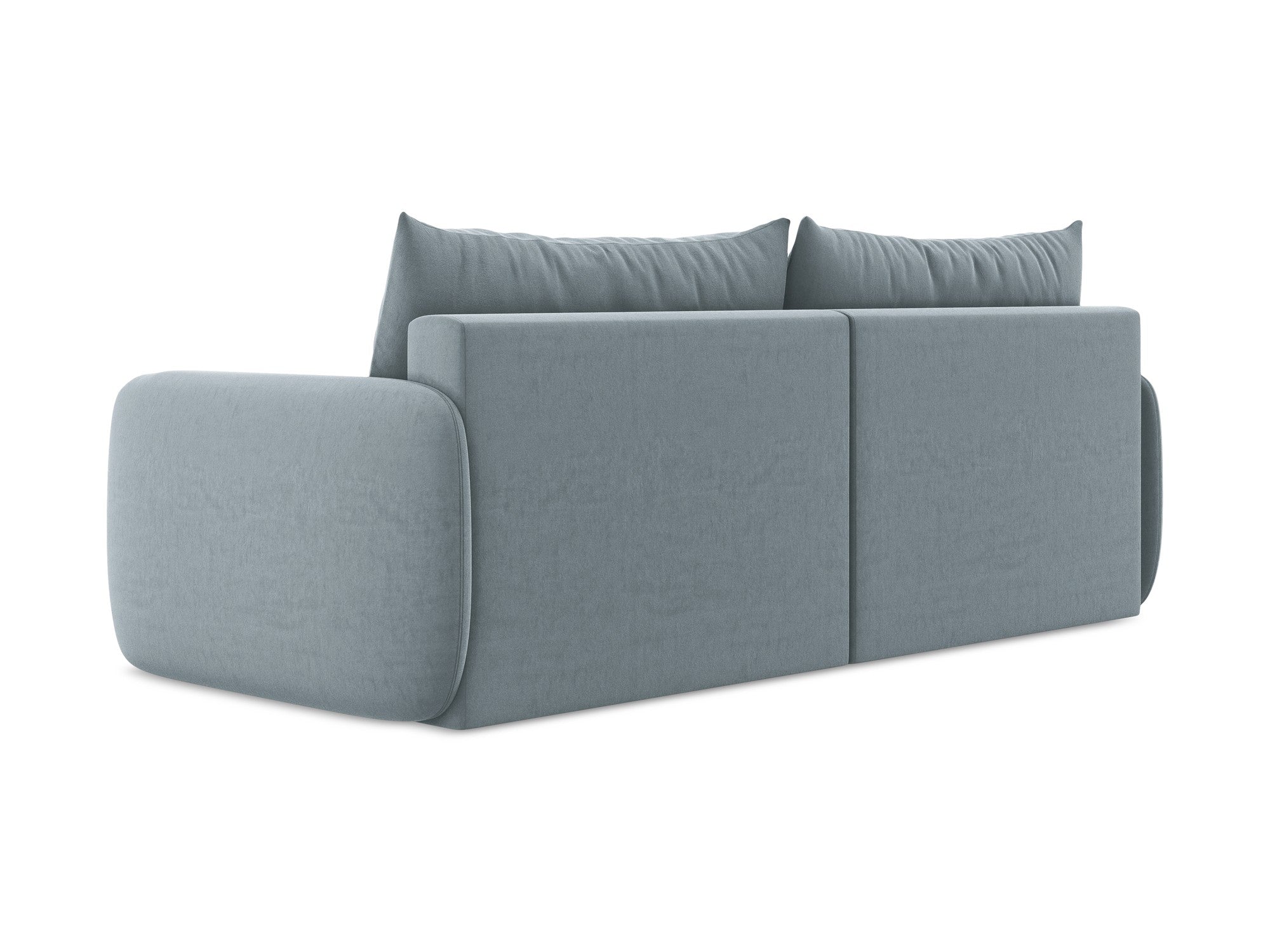 Velvet 3-Seater Sofa with Sleeping Function KALENA Light Blue