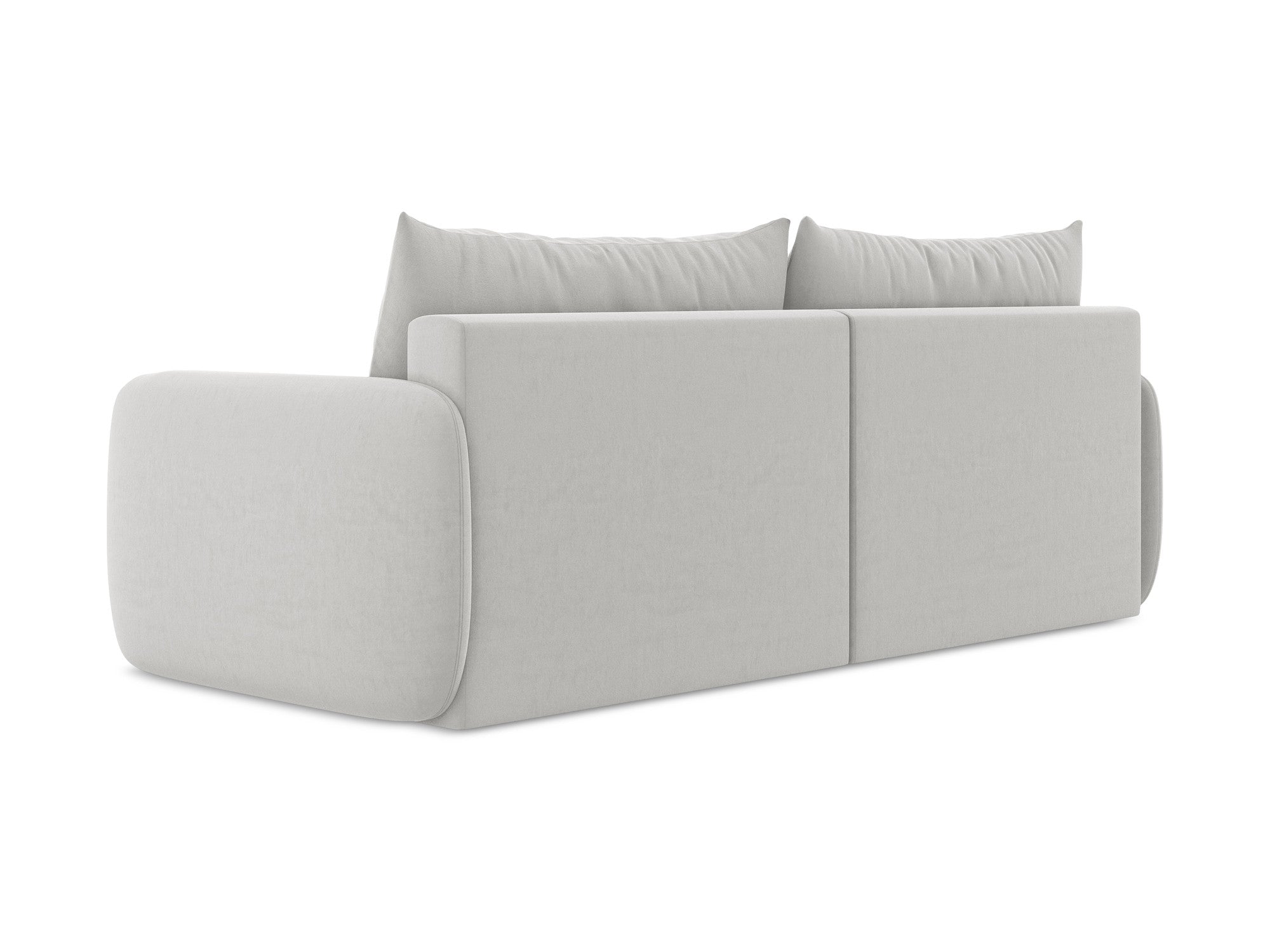 Sofa aus Samt für 3 Personen mit Schlaf-Funktion KALENA silber