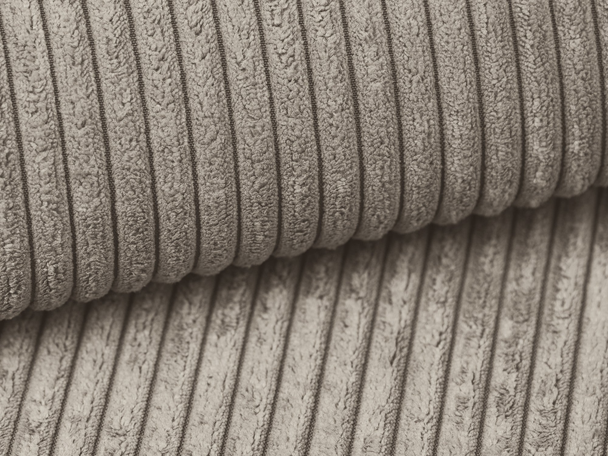 Sofa für 3 Personen mit Schlaf-Funktion KALENA dunkelbeige Cord