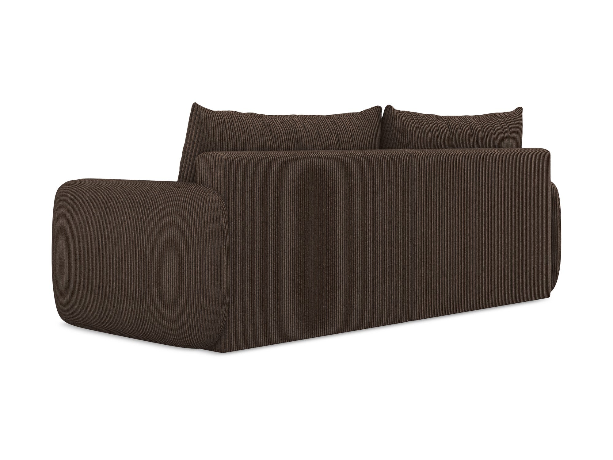 Sofa für 3 Personen mit Schlaf-Funktion KALENA schokoladenbrauner Cord