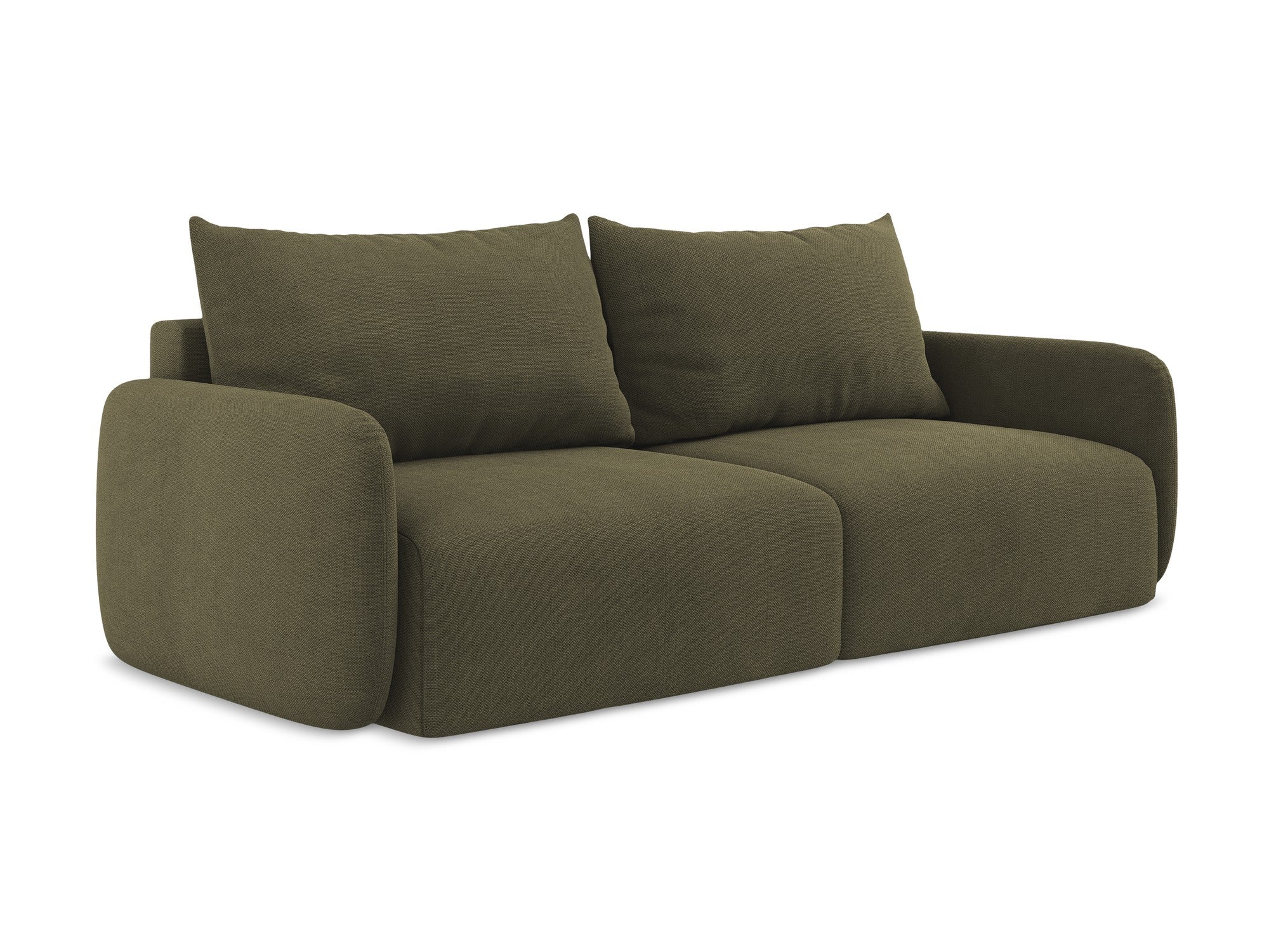 Sofa für 3 Personen mit Schlaf-Funktion KALENA olivgrün