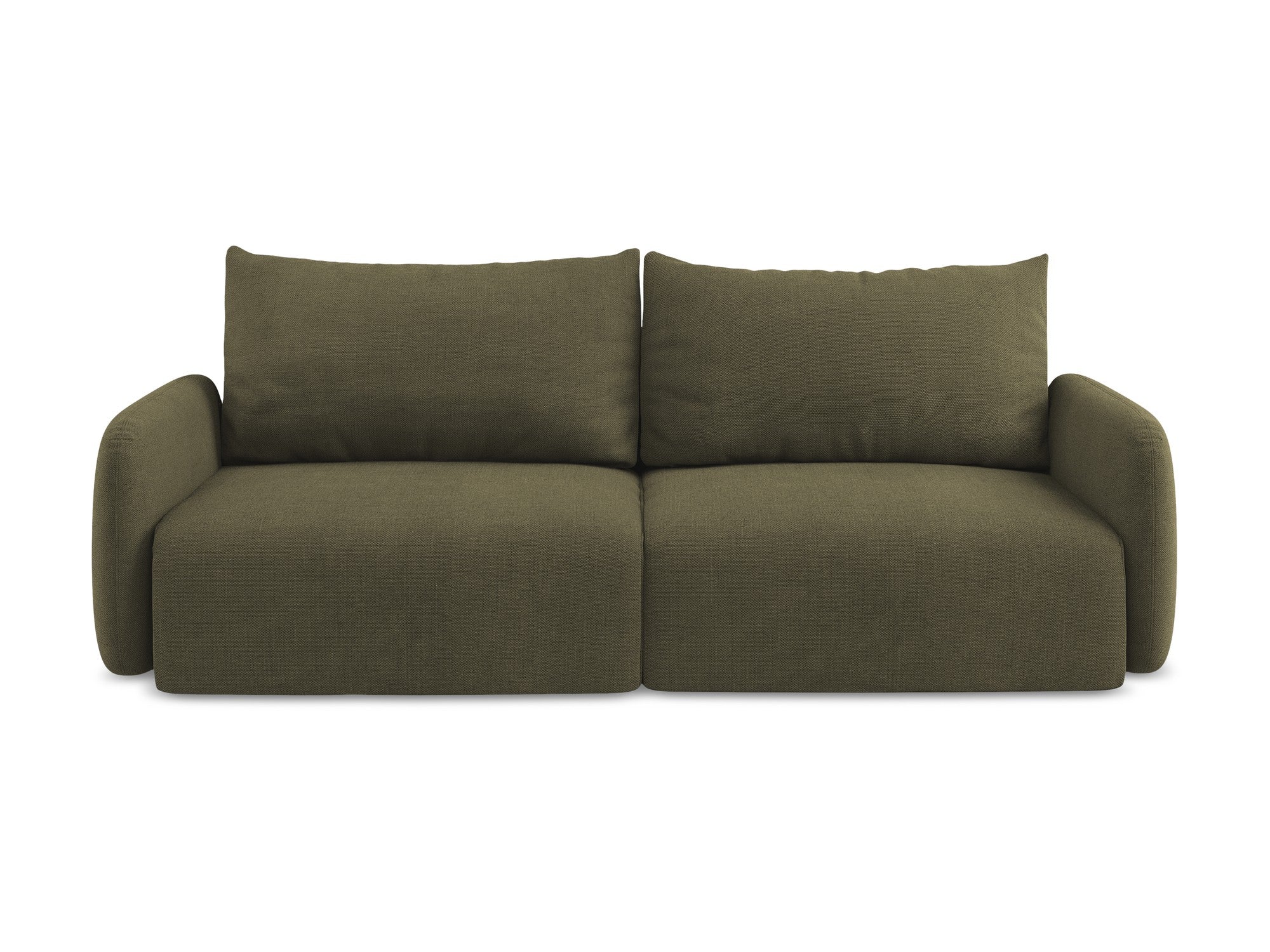 Sofa für 3 Personen mit Schlaf-Funktion KALENA olivgrün
