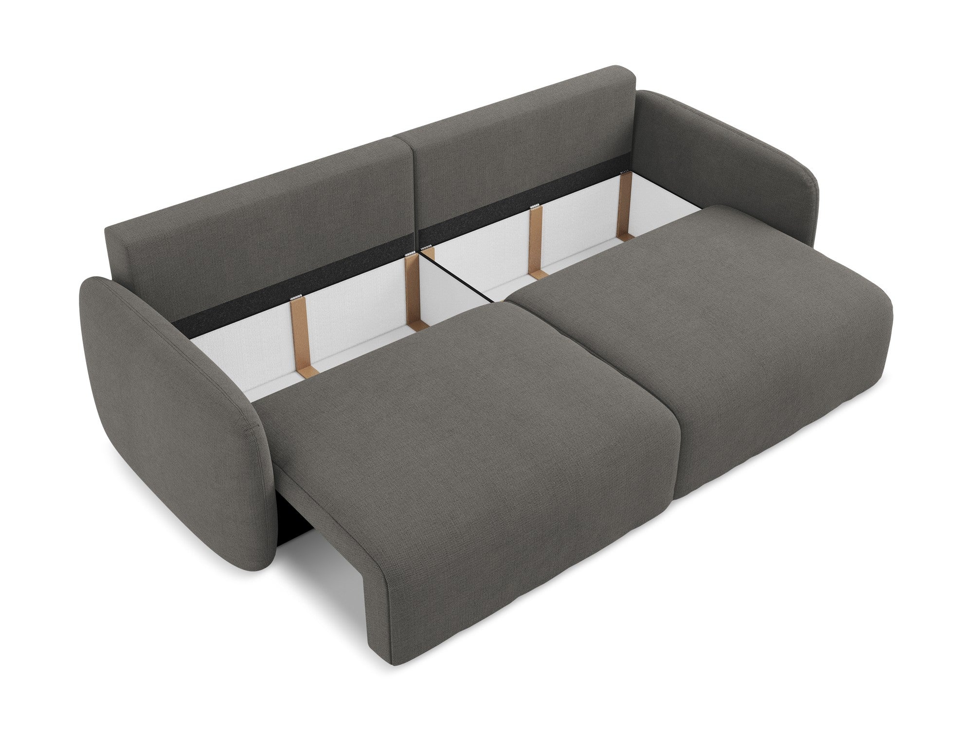 3-Seater Sofa with Sleeping Function KALENA Dark Gray
