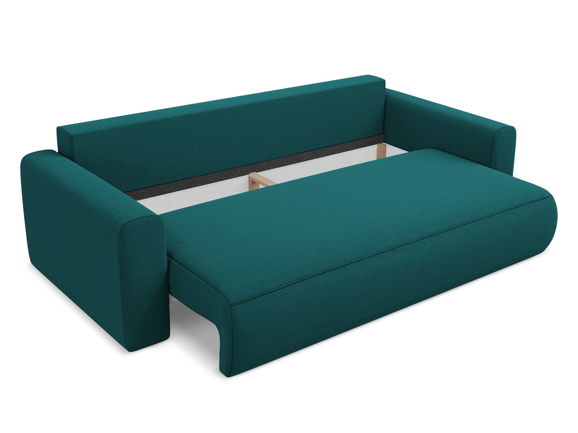 Sofa aus Samt für 3 Personen mit Schlaf-Funktion KAPUA in Meeresfarbe