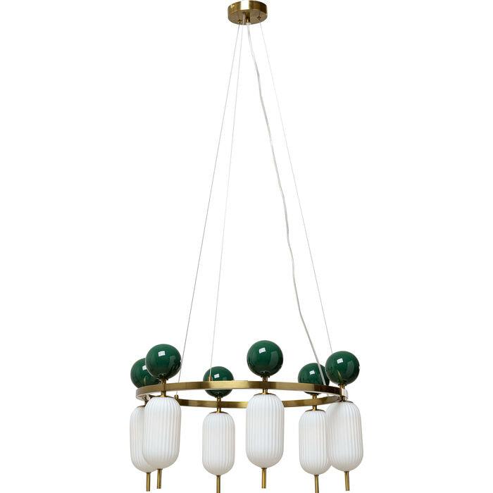 Charleston green hanging lamp with golden