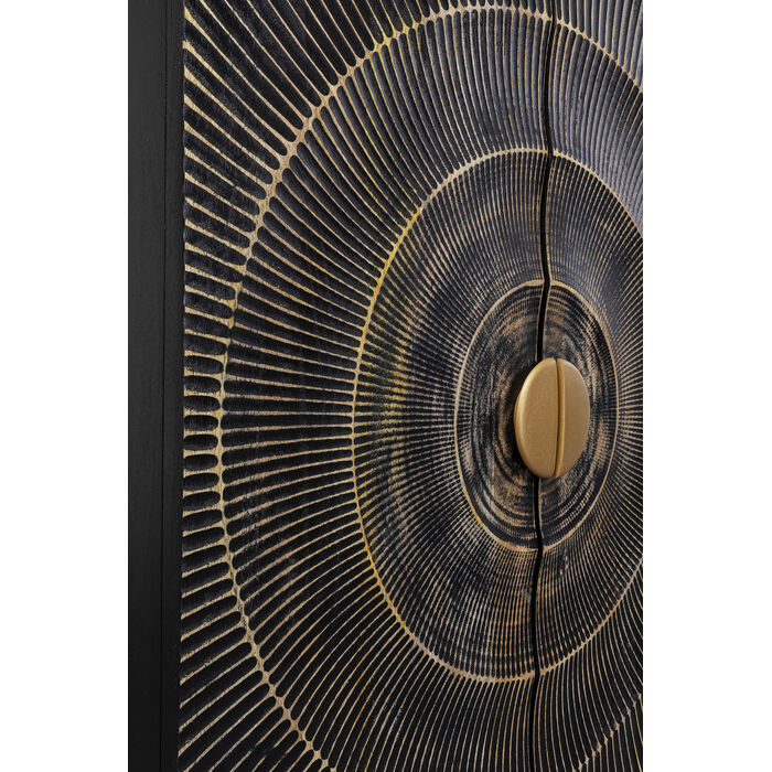 Madeira Garderobe dunkelbraunes Holz mit einer goldenen Basis