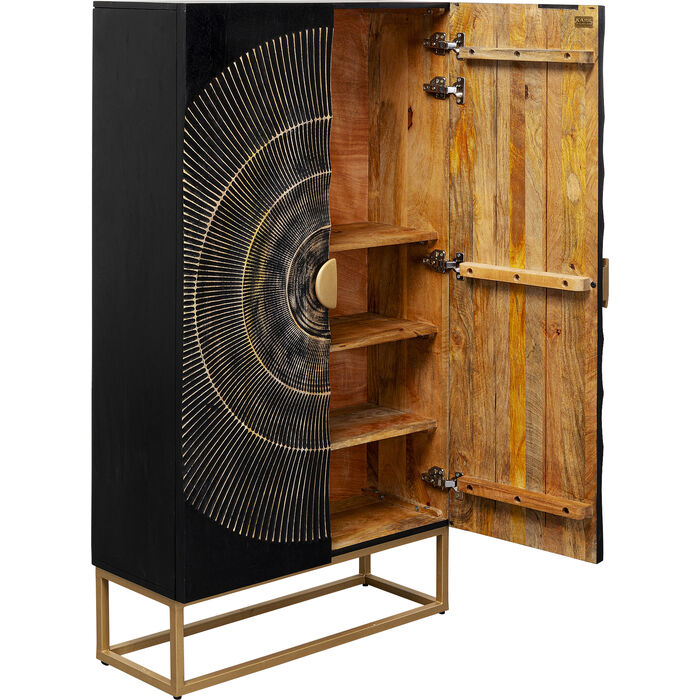 Madeira Garderobe dunkelbraunes Holz mit einer goldenen Basis