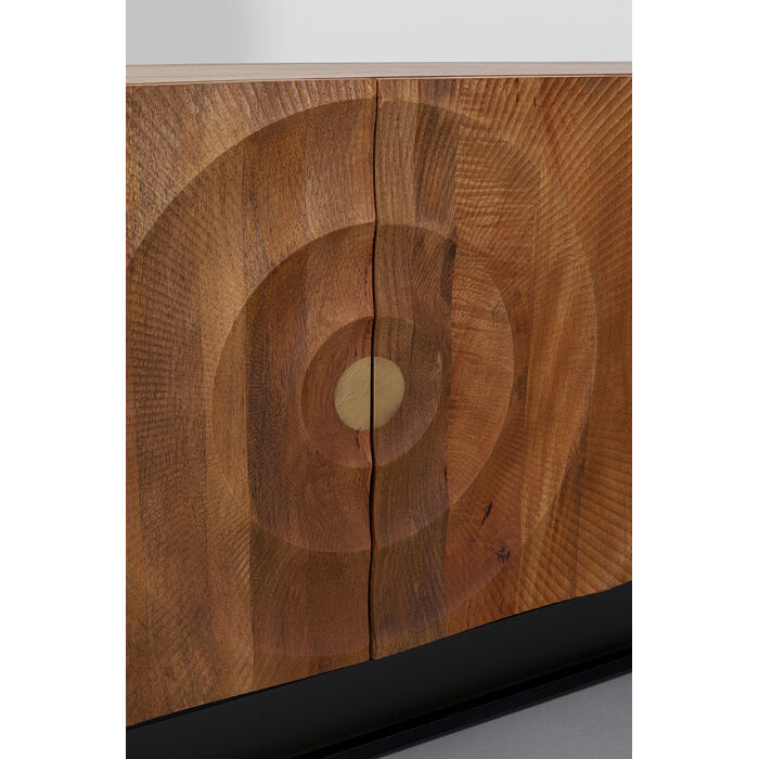 Madeira 4-Türer-Schublade mit schwarzem Holz