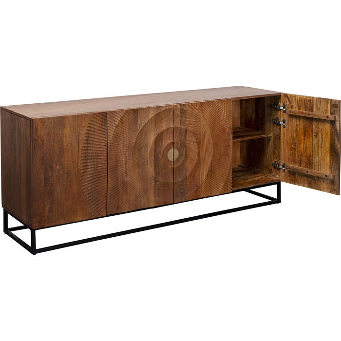 Madeira 4-Türer-Schublade mit schwarzem Holz