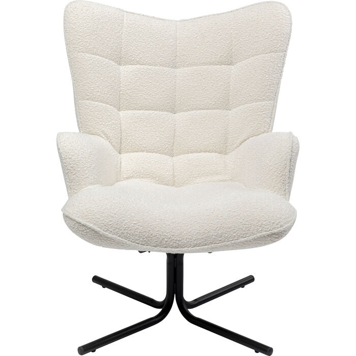 Oscar -Rotary -Sessel der Boucle -Creme