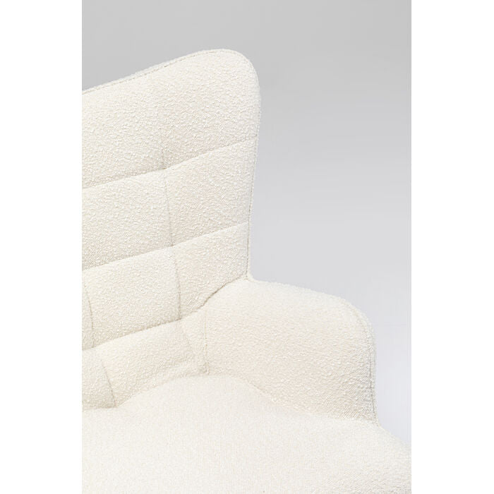 Oscar -Rotary -Sessel der Boucle -Creme