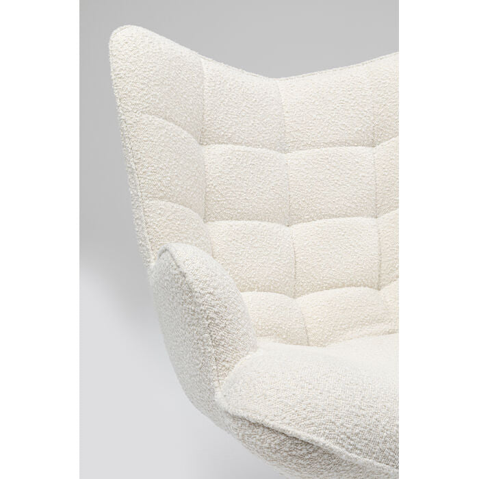 Oscar -Rotary -Sessel der Boucle -Creme