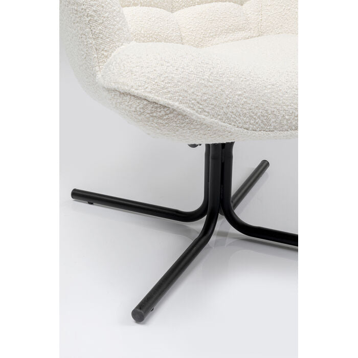 Oscar -Rotary -Sessel der Boucle -Creme