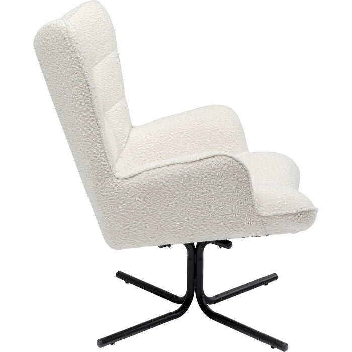 Oscar -Rotary -Sessel der Boucle -Creme