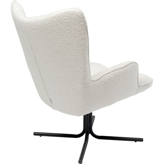 Oscar -Rotary -Sessel der Boucle -Creme