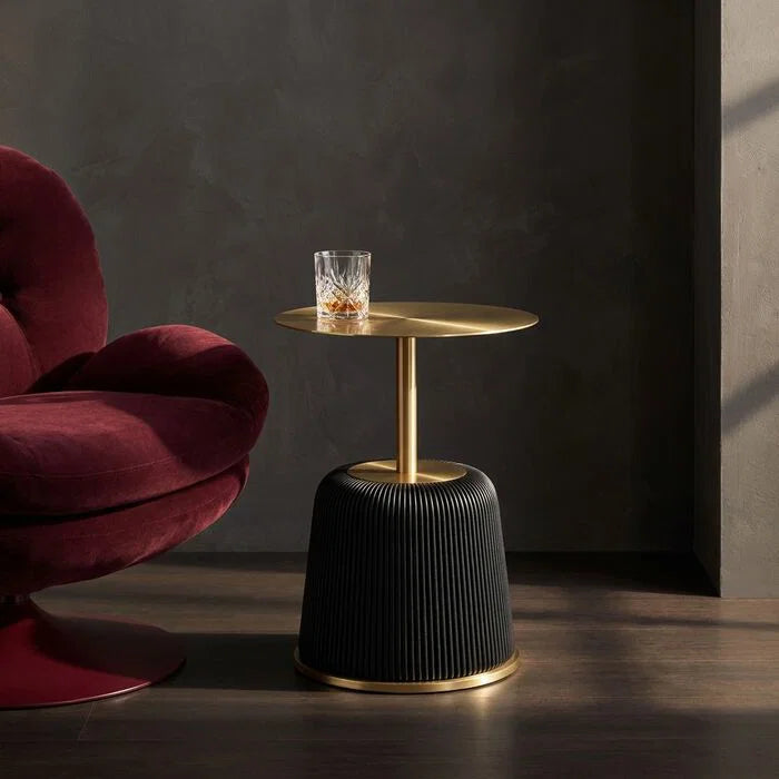 Endlos Vegas Black Side Table