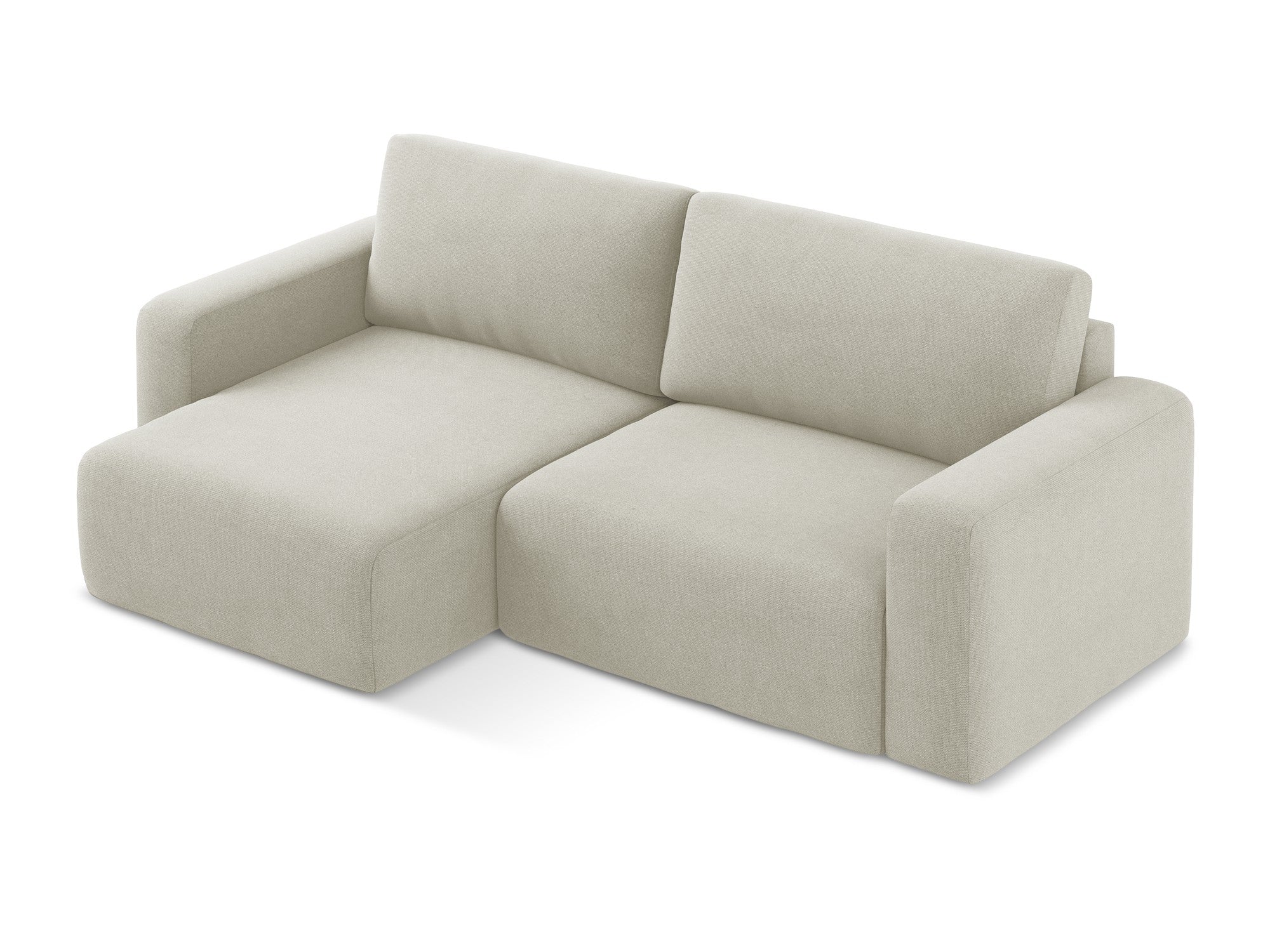 Left-sided corner sofa bed KONA light beige
